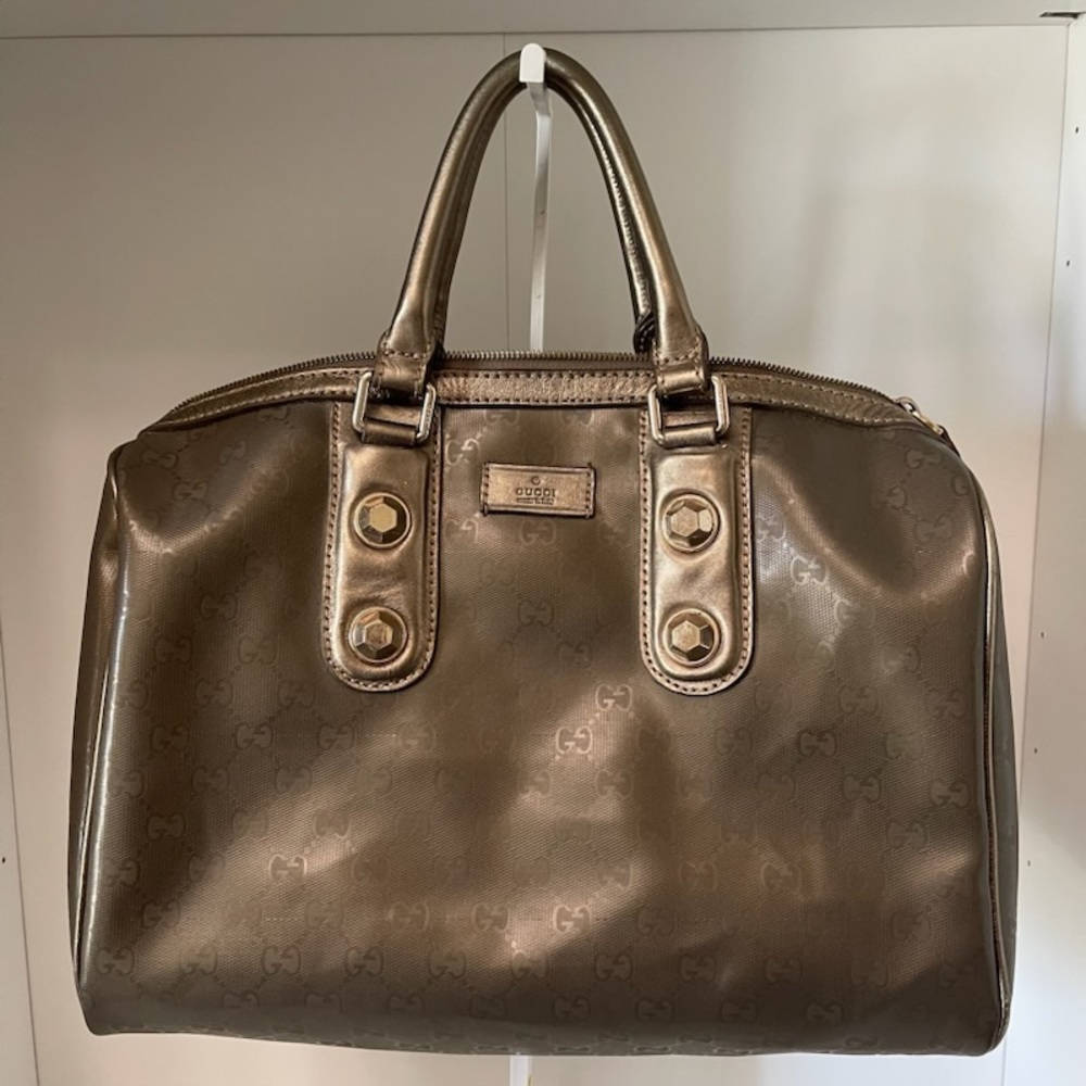 Authentic Joy Patent satchel handbag